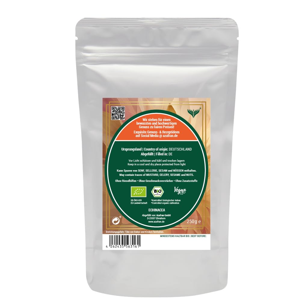 Azafran BIO Echinacea (Sonnenhut) geschnitten, Für aromatischen Kräutertee 1kg, 1kg