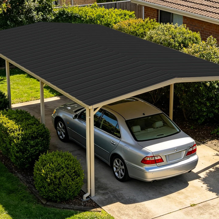 26 Stück Profilblech Verzinkter Stahl – 12 m² Dachblech Set mit Schrauben, UV-beständig, Winterfest