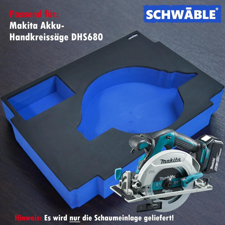 Schaumeinlage Schaumstoffeinlage für Makita Handkreissäge DHS680