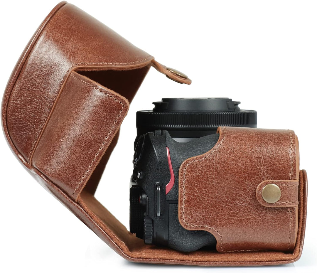 MegaGear Ever Ready Kameratasche aus echtem Leder, kompatibel mit Nikon Z30 (Braun), Braun
