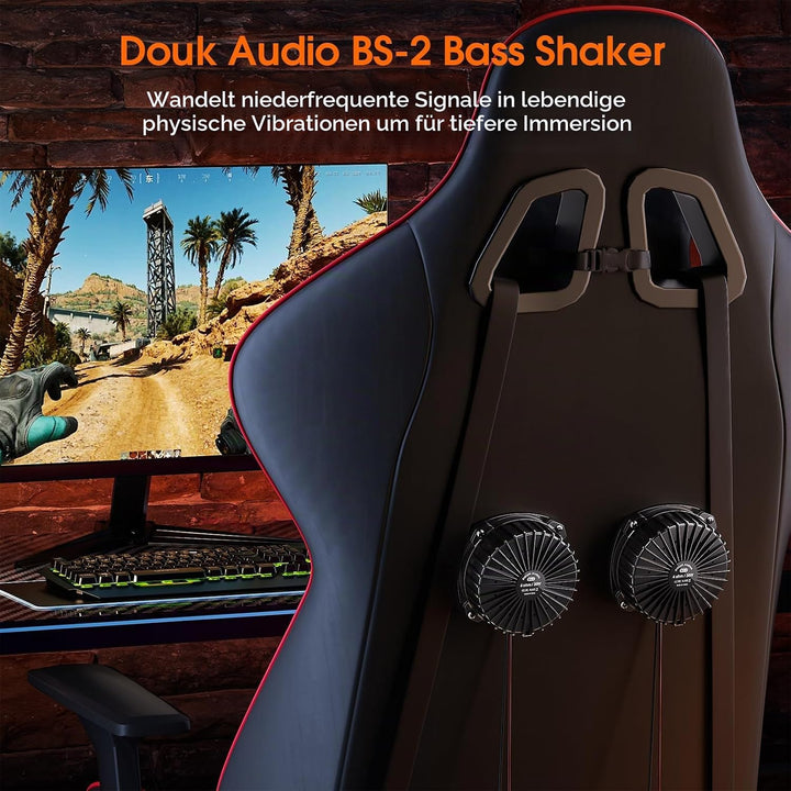 Douk Audio BS-2 Bass Shaker: 30 W Taktiler Wandler – Subwoofer-Tieftöner für Heimkino, Car-Audio und