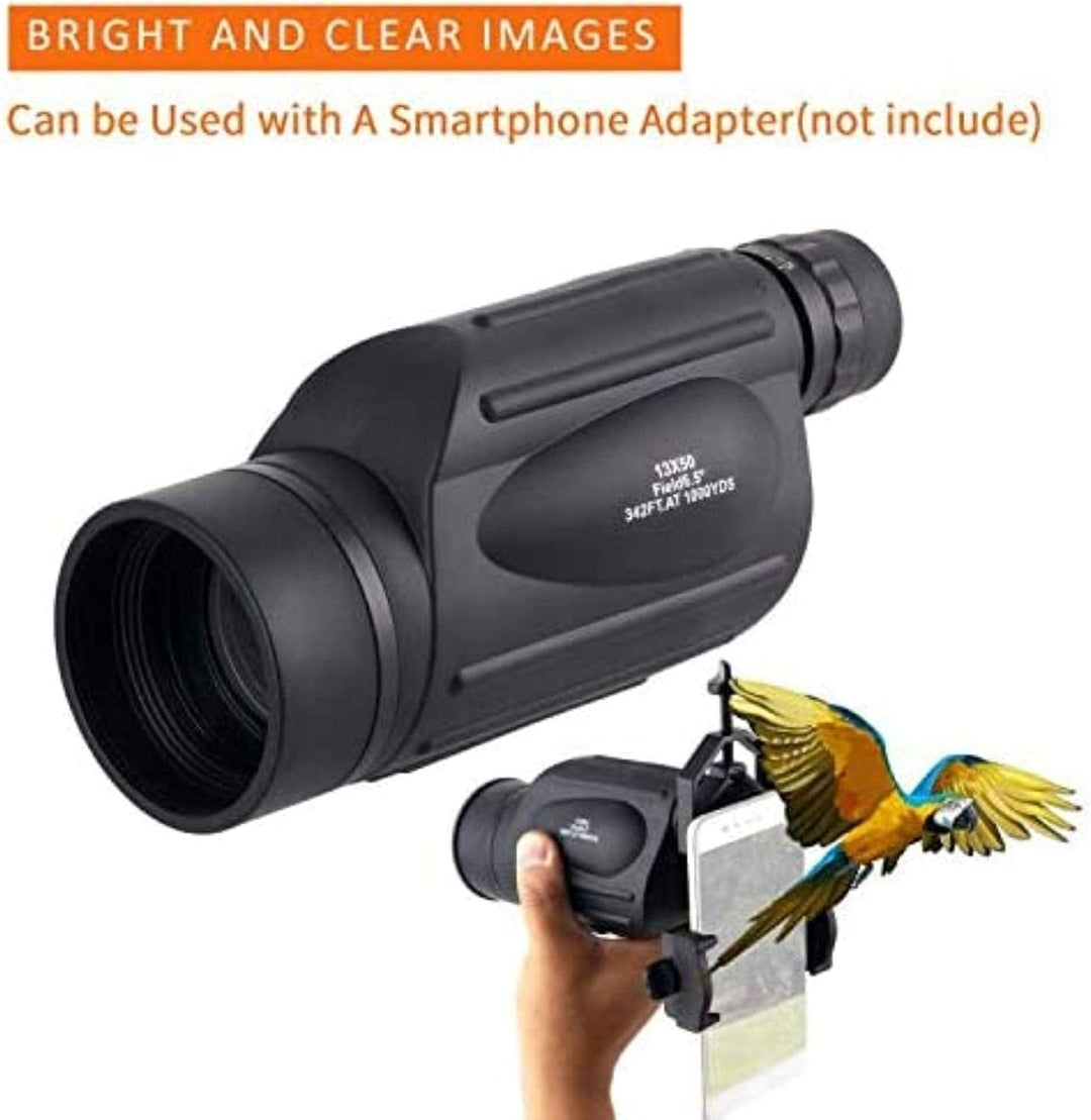 Monokular-Teleskop für Erwachsene – 13 x 50 High Power HD Optik Zoom Monokular Teleskop für Smartpho