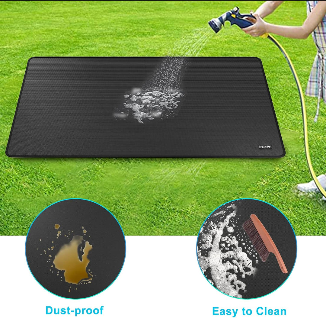 Feuerfeste Unterlage Kamin Matte Hitzeschutzmatte 120 x 80 cm Halbrunde Feuerfeste Matte für Holzofe