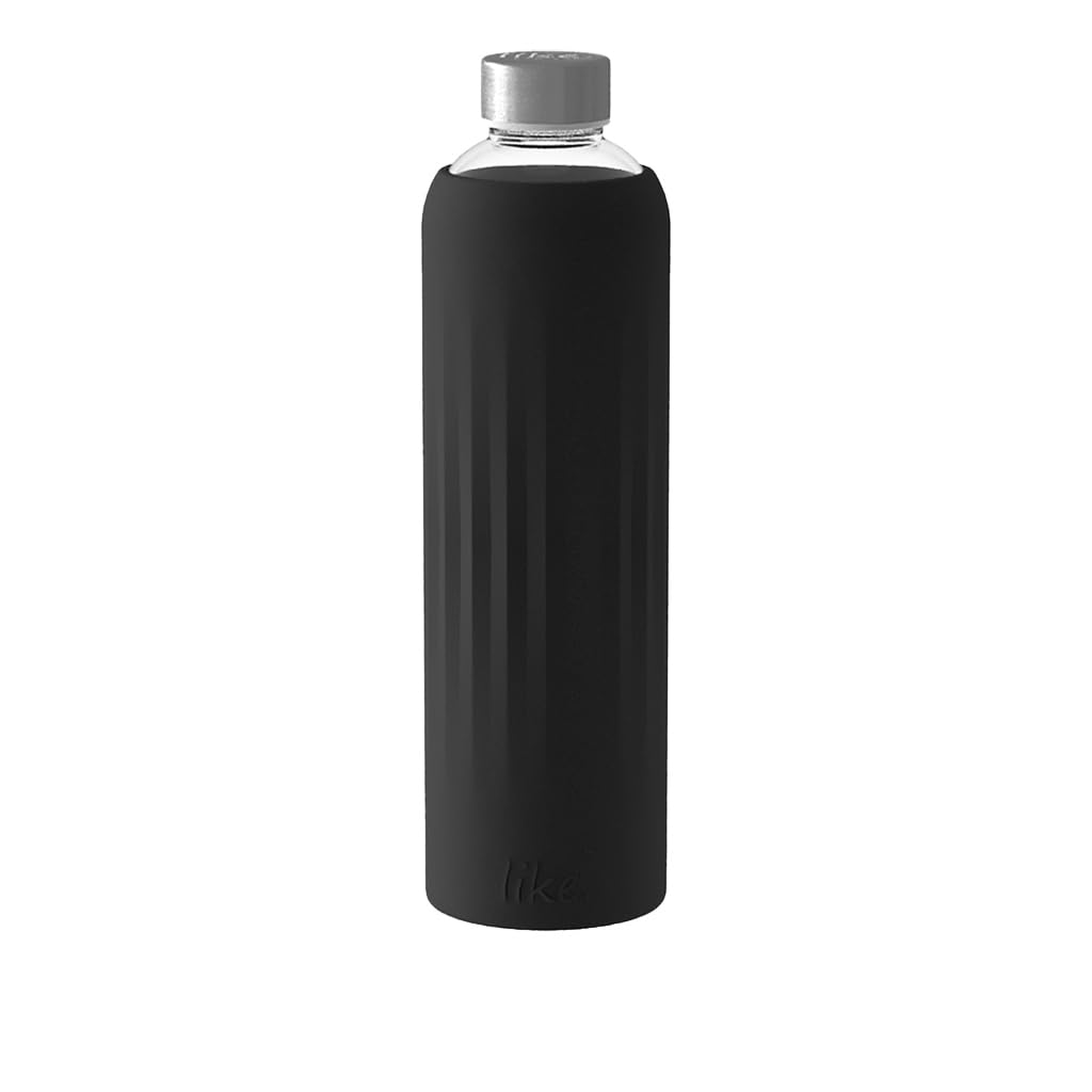 like by Villeroy & Boch group ToGo & ToStay - Trinkflasche, Glas, schwarz, 1L, 10-4869-7995 L (1er P