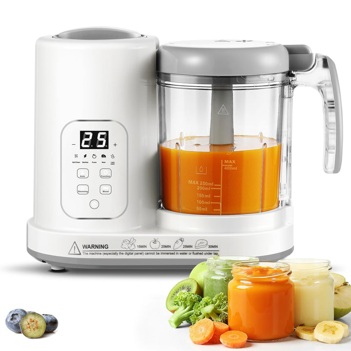 TopStrong Babynahrungszubereiter, Baby Food Maker Dampfgarer mit Dämpfen, Mixen, Auftauen & Erwärmen