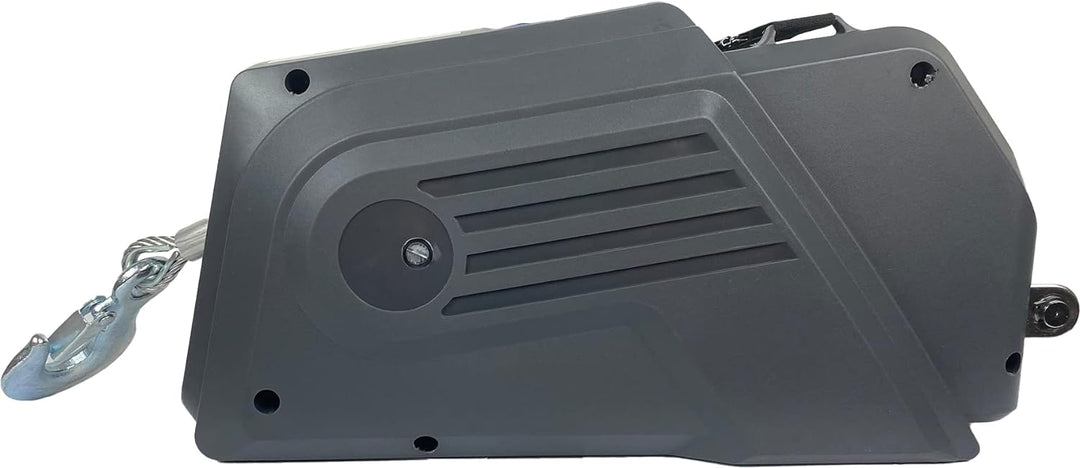 Berger & Schröter 31146 12 V Premium PKW-Seilwinde mit Funkfernbedienung, Grau, 390 x 260 x