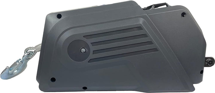 Berger & Schröter 31146 12 V Premium PKW-Seilwinde mit Funkfernbedienung, Grau, 390 x 260 x