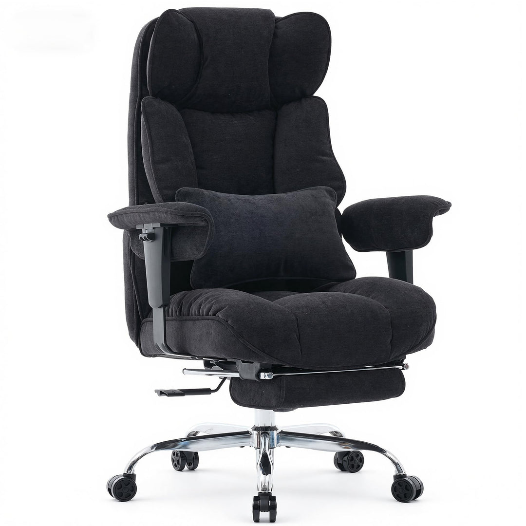 Efomao XXL Bürostuhl bis 200 kg, Schwerlast Stoff Chefsessel mit Fussstütze, Ergonomischer Computers