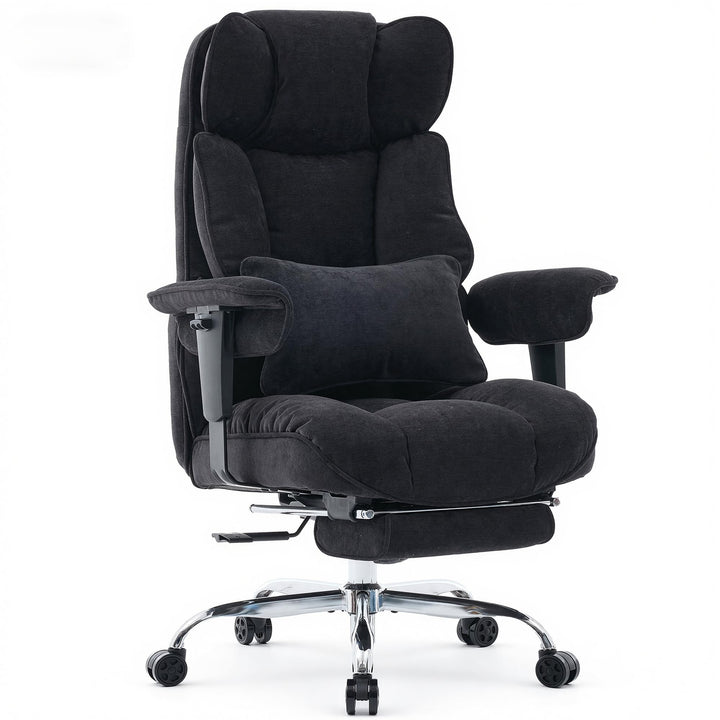 Efomao XXL Bürostuhl bis 200 kg, Schwerlast Stoff Chefsessel mit Fussstütze, Ergonomischer Computers
