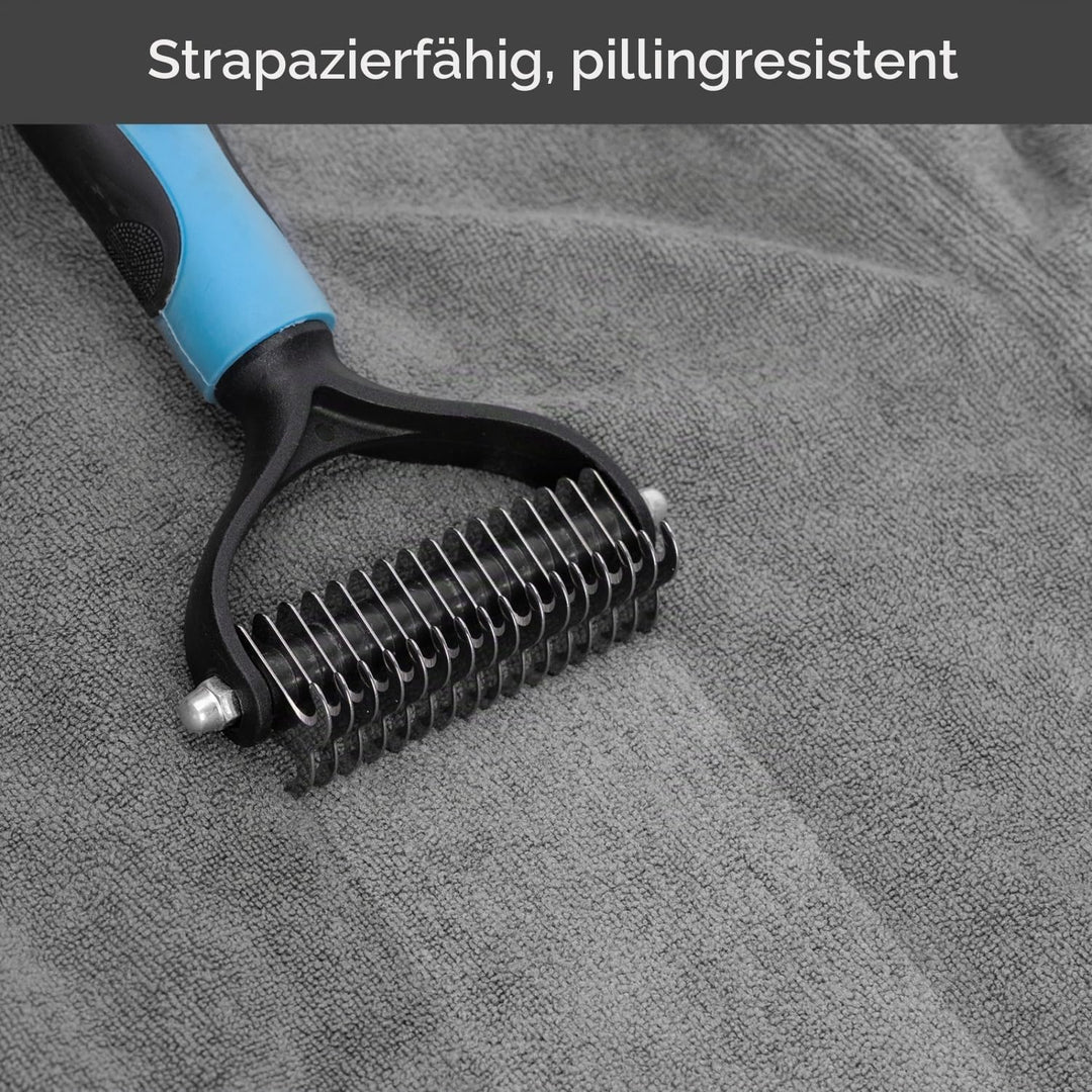Nobleza Hundebademantel Mikrofaser mit Klettverschluss,Super saugfähig und schnell trocknend,Bademan