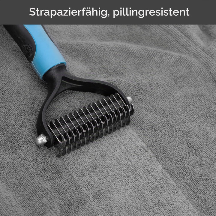 Nobleza Hundebademantel Mikrofaser mit Klettverschluss,Super saugfähig und schnell trocknend,Bademan