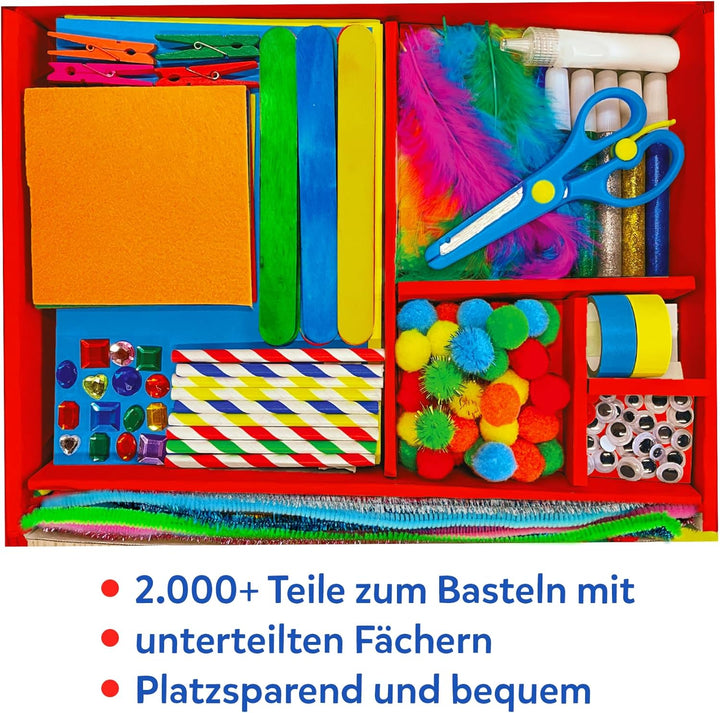 Skillmatics Die ultimative Bastelkiste, 2000+ Teile, Bastelmaterial, kreative Bastelideen zum Selber