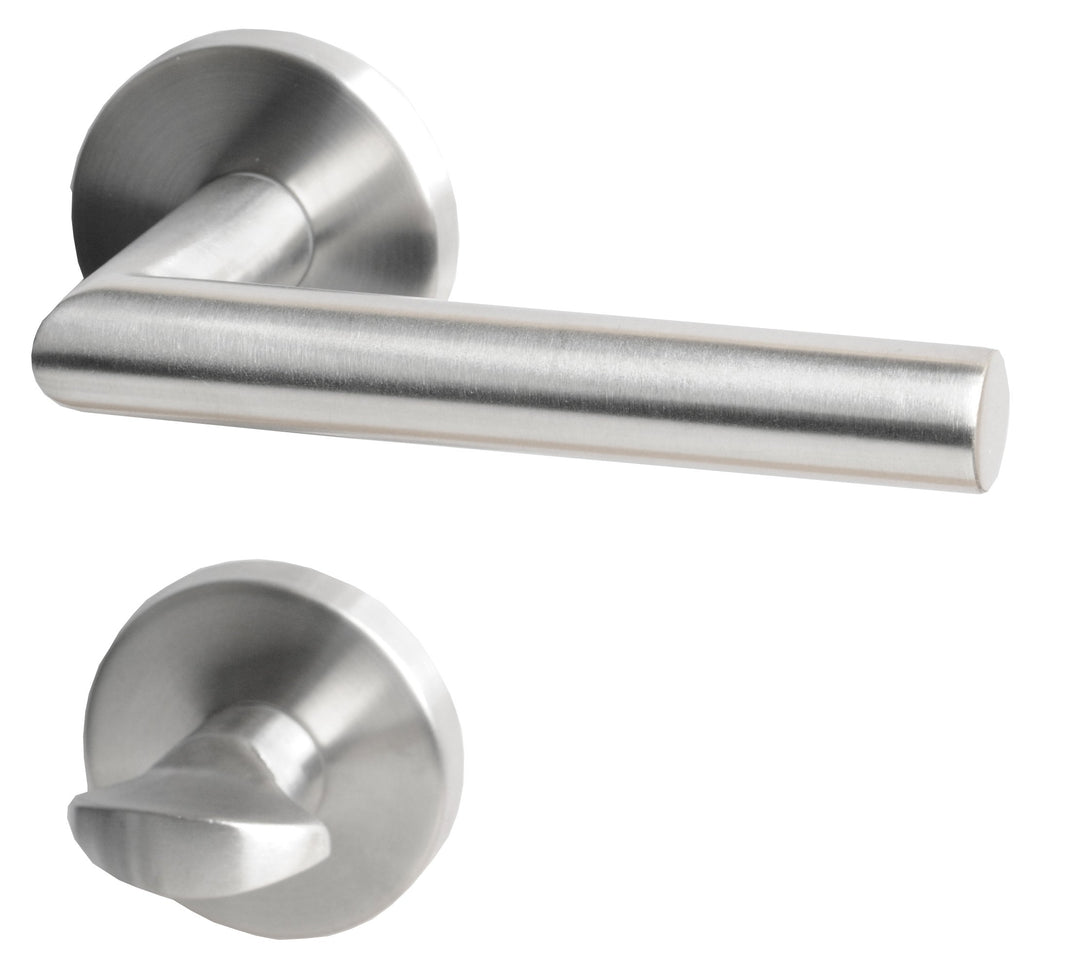 Alpertec 32858623 Edelstahl Astrid-R für Badtüren WC Drückergarnitur Türdrücker Türbeschläge Neu, fü