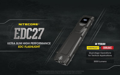 Nitecore EDC27-3000 Lumen, OLED-Display, USB-C