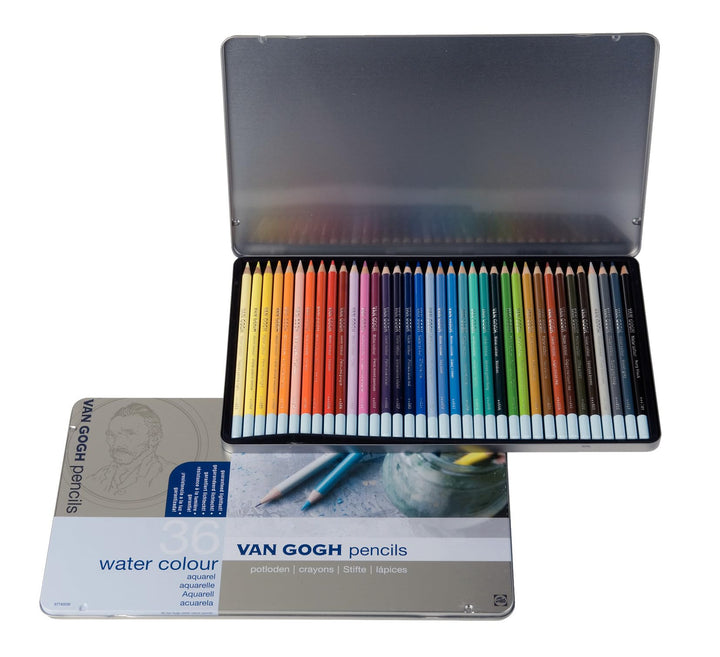 36 Color Set Metal Cased 157 398 Van Gogh Watercolor Pencil (Japan Import)