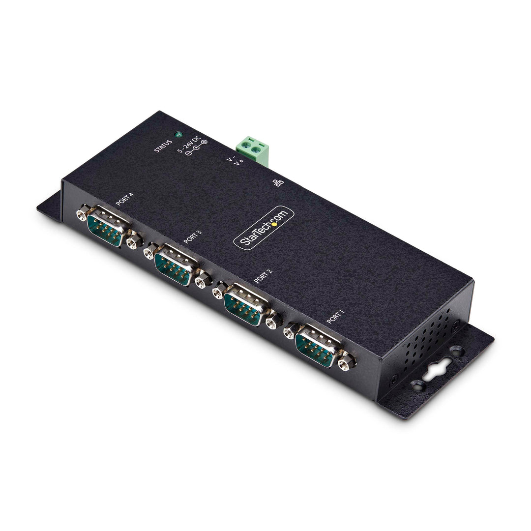 StarTech.com 4-Port Seriell auf Ethernet Adapter, Serial TCP IP Server, Wand/DIN Montage, RS232 Ethe