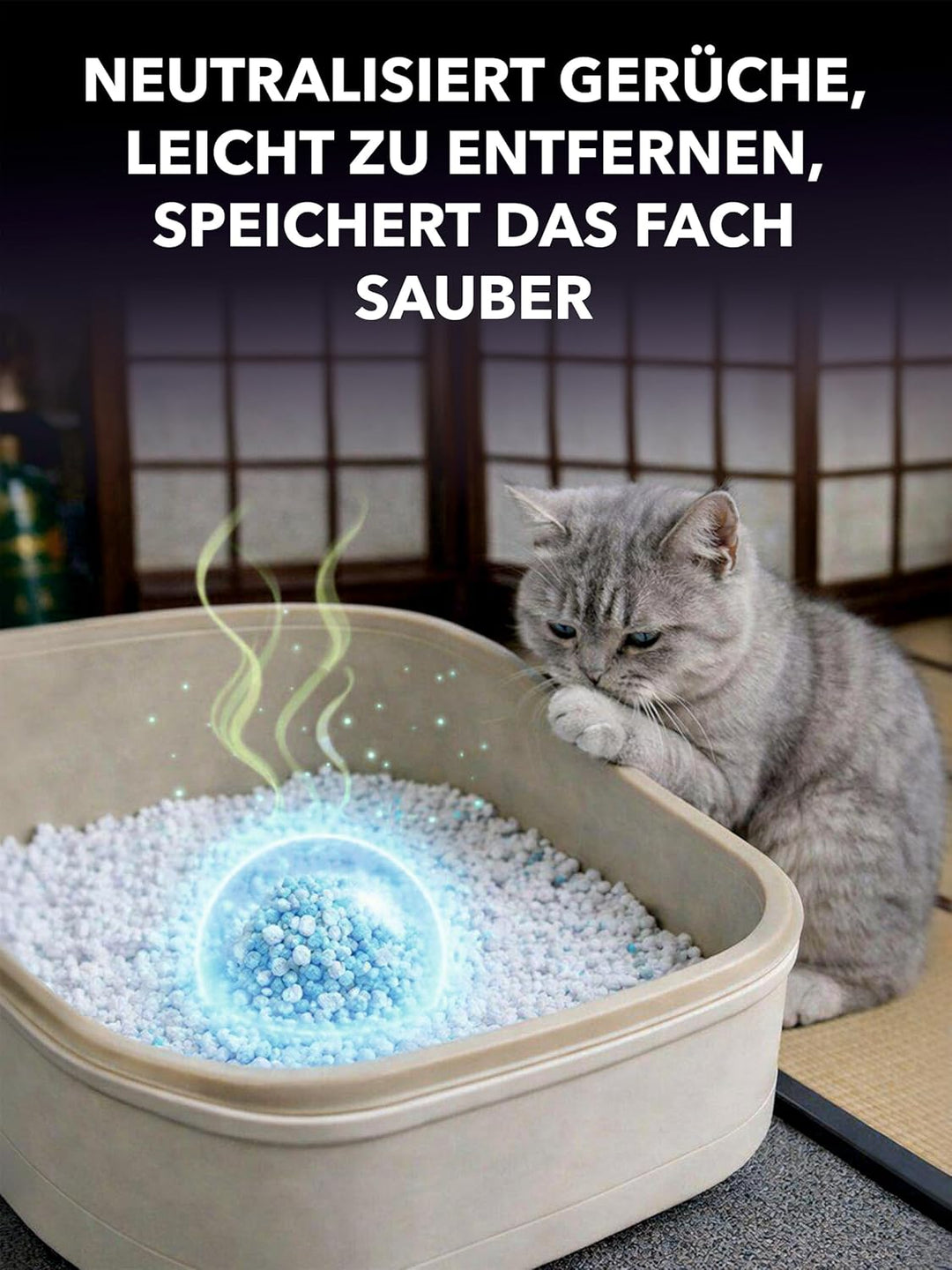 Katzenstreu Klumpend | Klumpstreu für Katzen | Katzenstreu | 100% pflanzliche Katzen Klumpstreu Avec