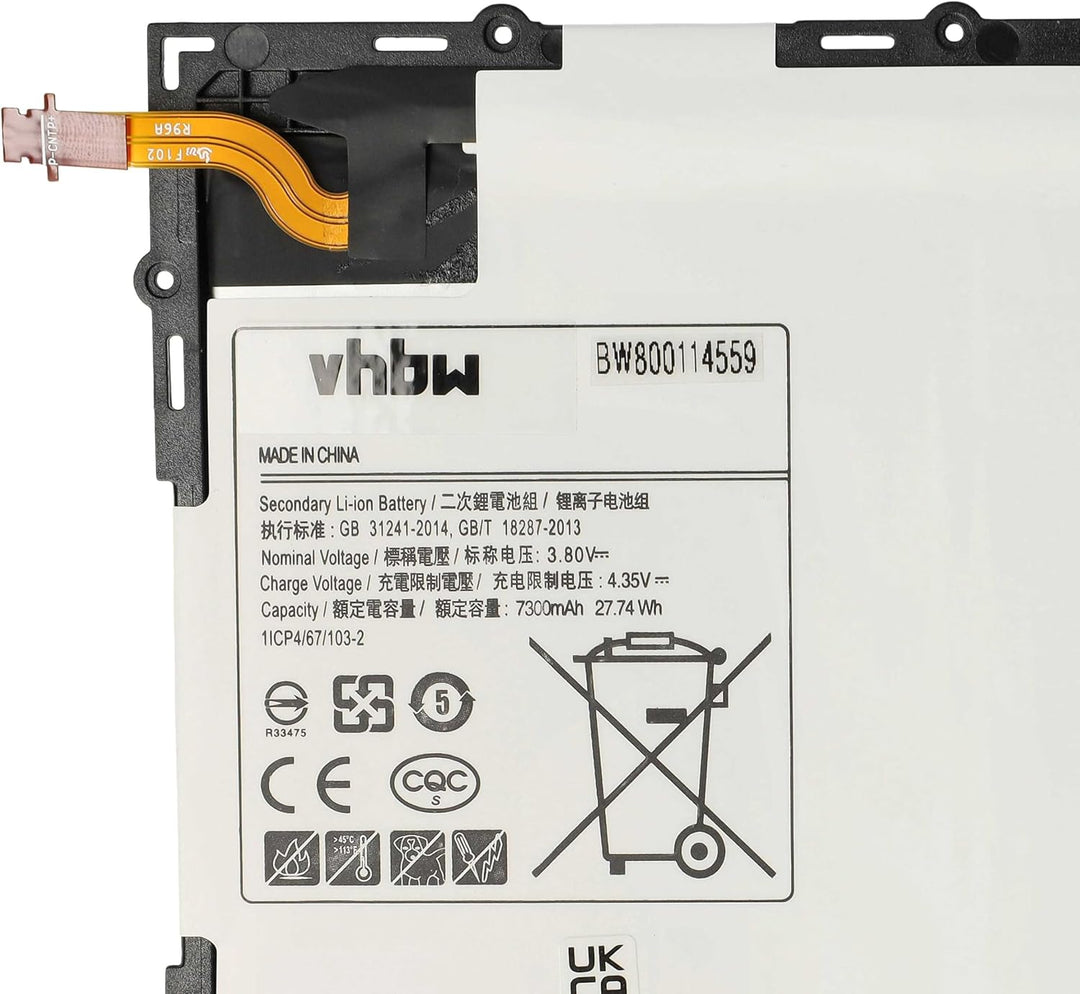 vhbw Akku kompatibel mit Samsung Galaxy Tab SM-P585M, SM-P585N, SM-P585N0, SM-P585Y, SM-T580 Tablet