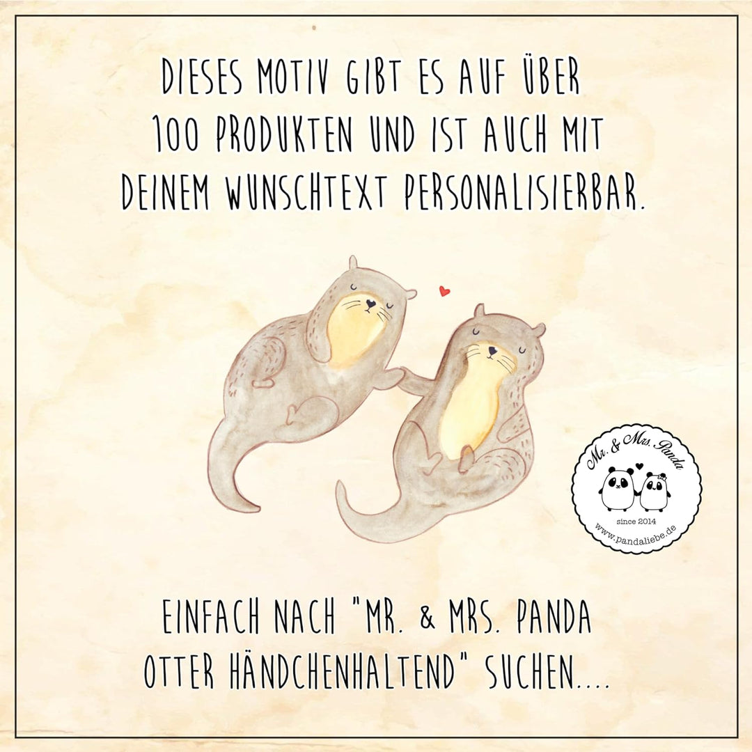 Mr. & Mrs. Panda WC Sitz Otter händchenhaltend - Geschenk, Klodeckel, Liebe, Seeotter, WC-Sitz, Toil