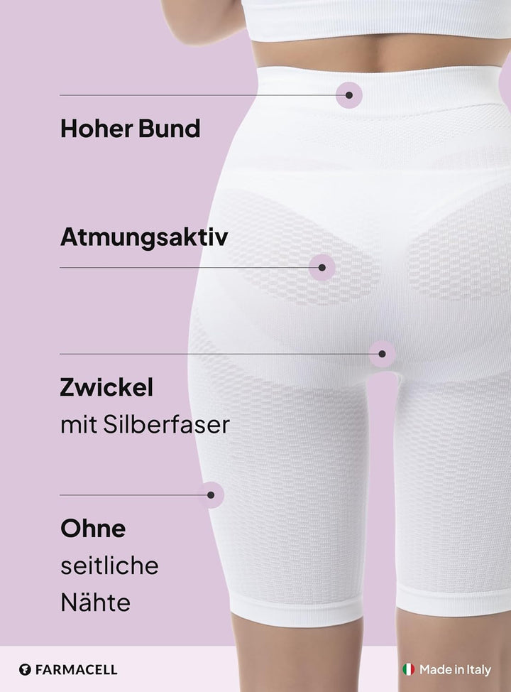 FarmaCell 312 Figurformende massierende Miederhose Anti Cellulite 3XL-4XL Weiss, 3XL-4XL Weiss