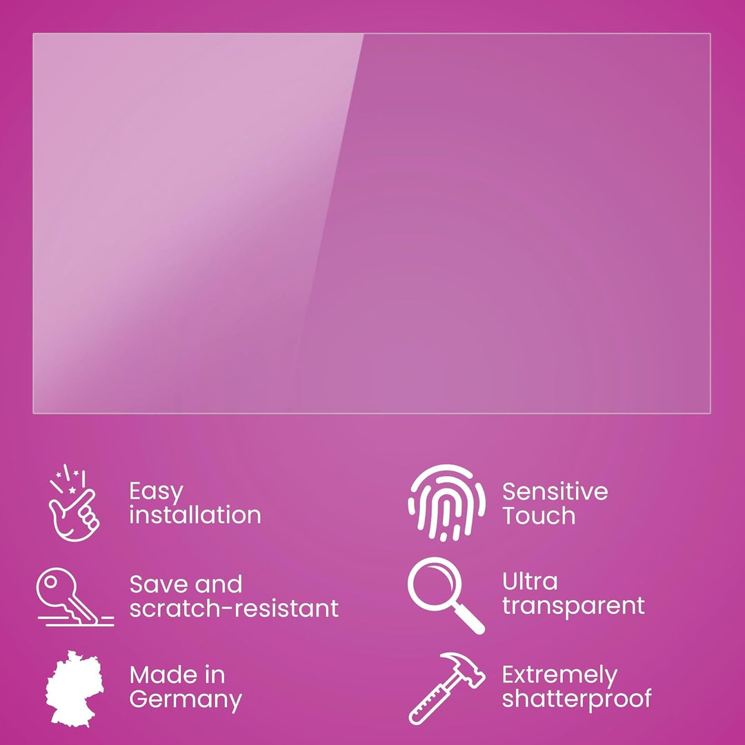 atFoliX Glasfolie kompatibel mit Samsung The Serif 43 Inch Panzerfolie, 9H Hybrid-Glass FX Schutzpan