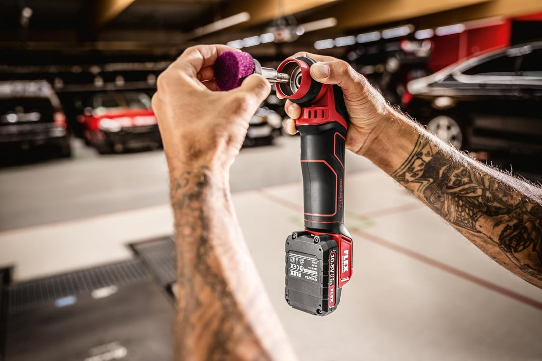 FLEX Akku-Poliermaschine PXE 80 12-EC / 2.5 SET (Akku-Polierer 12 V, rotativ und exzentrisch freilau