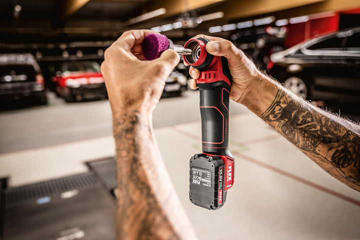 FLEX Akku-Poliermaschine PXE 80 12-EC / 2.5 SET (Akku-Polierer 12 V, rotativ und exzentrisch freilau