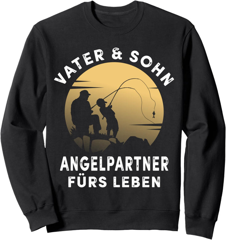 Vater Sohn Angelpartner Angeln Papa Sohn Angler Geschenk Sweatshirt