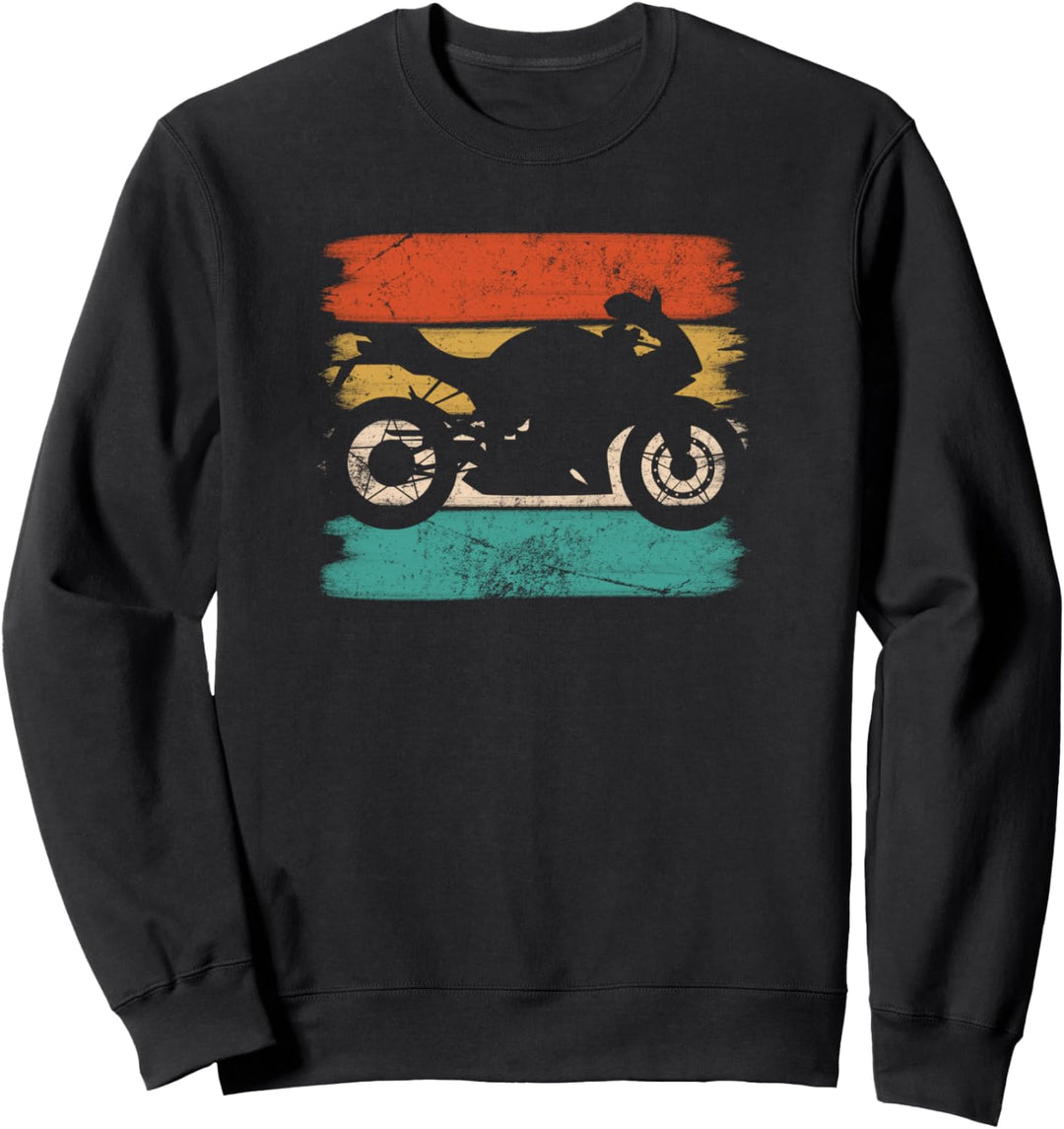 Streifen Vintage Style Design Sportbike Sweatshirt
