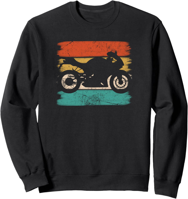 Streifen Vintage Style Design Sportbike Sweatshirt
