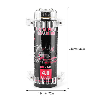 4 Farad Leistungskondensator LED Spannungsanzeige Power Cap Auto-Audio-Verstärker Auto-Elektronik-Zu