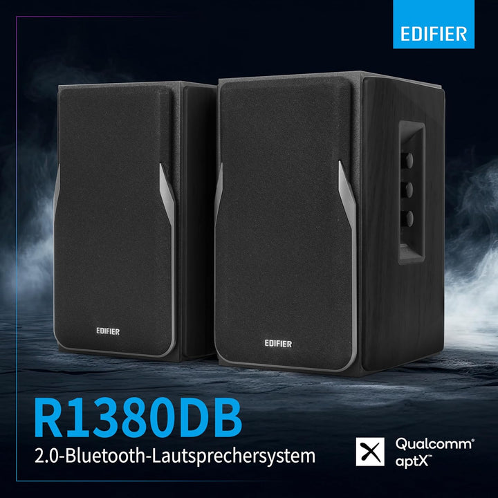 EDIFIER Studio R1380DB 2.0 Regallautsprecher-System (42 Watt) mit Bluetooth 5.1 (aptX). Infrarot-Fer