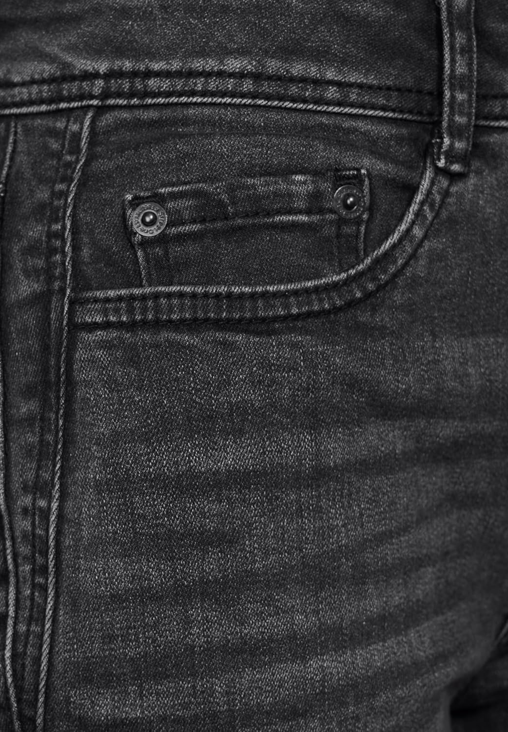 STREET ONE Damen Jeanshose High Waist 27W / 30L Soft Black Wash, 27W / 30L Soft Black Wash