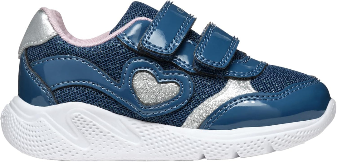 Geox Mädchen B Sprintye Girl A Sneakers 24 EU Avio Silver, 24 EU Avio Silver