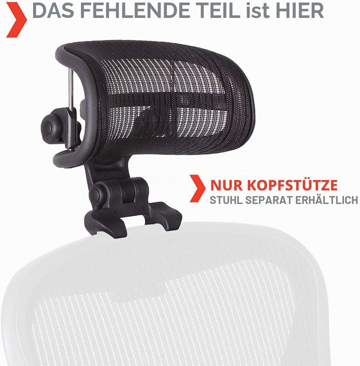 Engineered Now Kopfstütze für klassischen Herman Miller Aeron h4 für remastered Graphit, h4 für rema