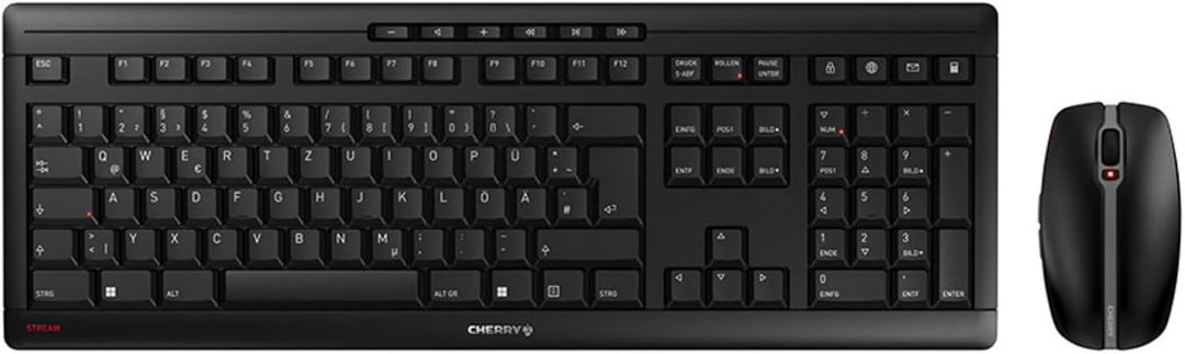 CHERRY STREAM DESKTOP RECHARGE, Kabelloses Tastatur-Maus-Set, Deutsches Layout (QWERTZ), 2,4 GHz Fun