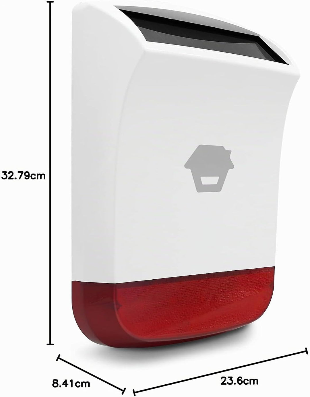 Chuango SPS-260 - solarbetriebene Aussensirene, Einbruchalarm, rot blinkendes Stroboskoplicht, 110 d