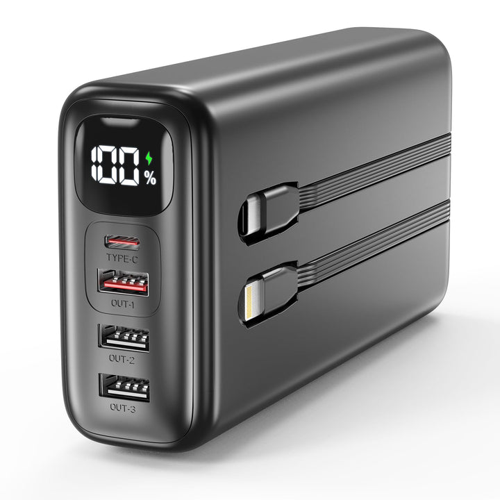 Powerbank 51000mAh, USB-C 22,5W Schnellladegerät Tragbares Ladegerät | Externer Akku mit eingebauten