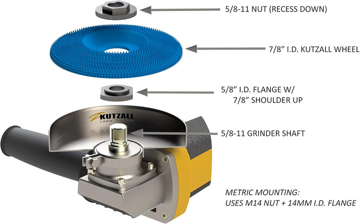 Kutzall Extreme Shaping Disc - Medium, 114,3mm (4-1⁄2") X 7⁄8"(22.2mm) Bohrung - Holzbearbeitungs-Wi