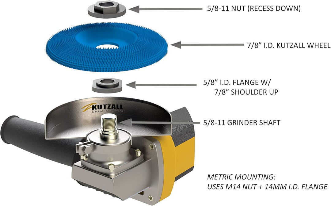 Kutzall Original Shaping Disc - Fein, 114,3mm (4-1⁄2") X 7⁄8"(22.2mm) Bohrung - Holzbearbeitungs-Win