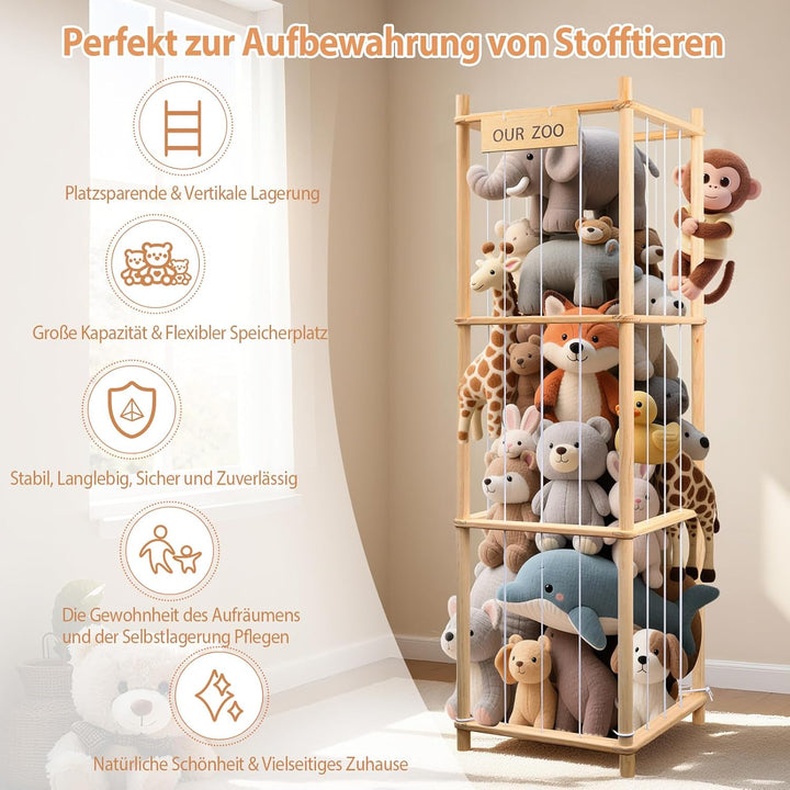 Plüschtier Lagerung, Stofftier Aufbewahrung, Kuscheltier Aufbewahrung, Grosse Kapazität, Platz Spare
