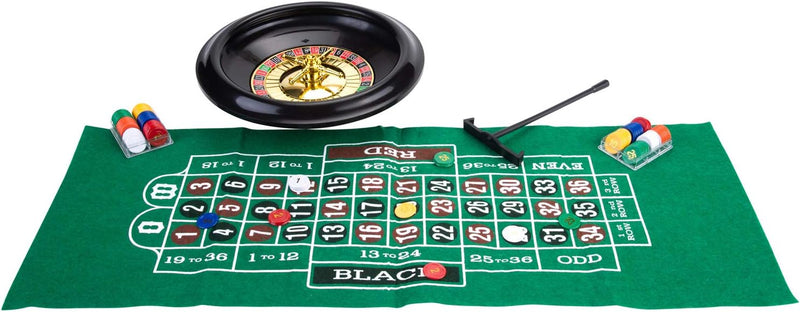 Engelhart Casino-Spielset: 12-Zoll-Roulette und Black Jack