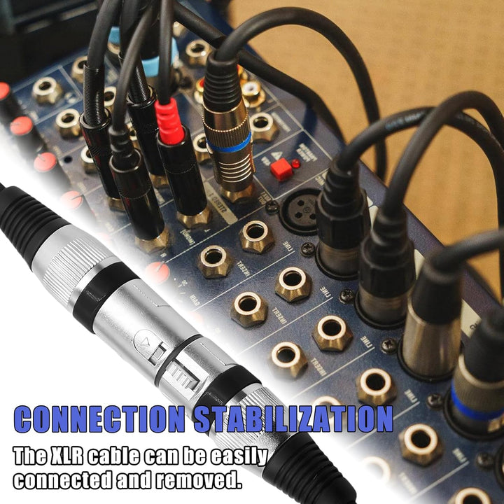 10 Pack XLR Kabel, 1m Mikrofonkabel XLR-Kabel, DMX Kabel, 3-Pin Mikrofon XLR Signal Cable Connection