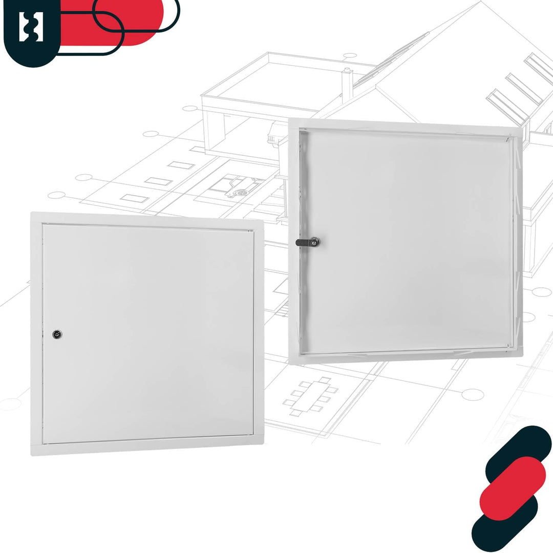 KOTARBAU® Revisionsklappe 50 x 50 cm Trockenbau Revisionstür mit Schlüsselschloss Sicherungskasten U
