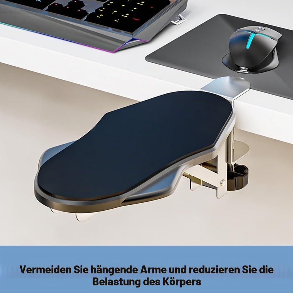 2 Stück Armauflage Schreibtisch,Ergonomische Armlehnenstütze Handgelenkauflage,90° Faltbare und 180°