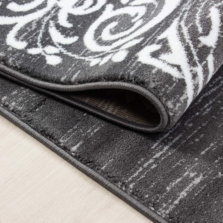 Kurzflor Teppich Wohnzimmer Mäander Design Schlafzimmer Flur Wohnzimmerteppich Pflegeleicht Läufer T