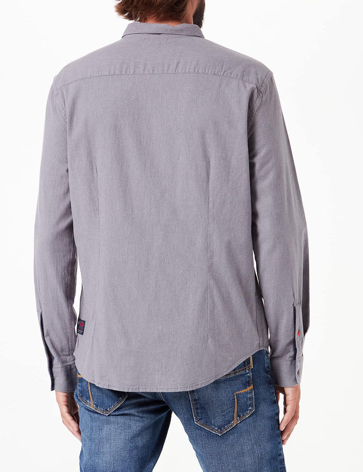 Timezone Herren Hemd L Dark Grey Melange, L Dark Grey Melange