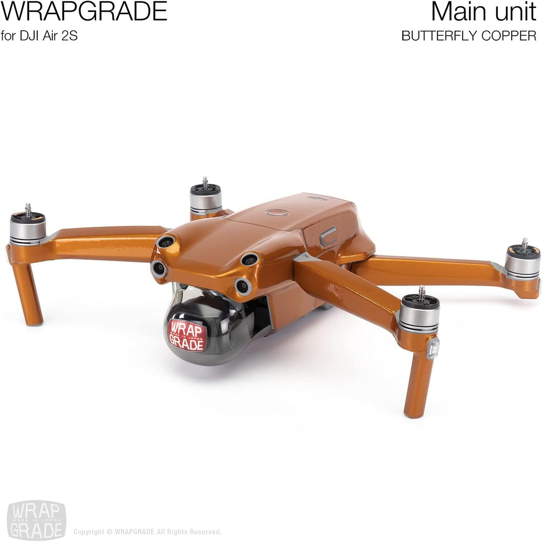 Wrapgrade Main Unit Skin kompatibel mit DJI Air 2S (Butterfly Copper)