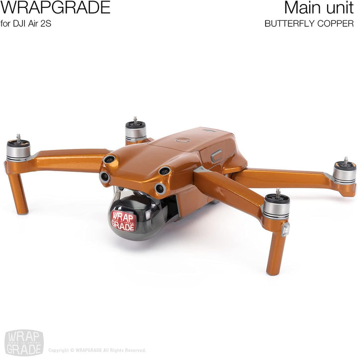 Wrapgrade Main Unit Skin kompatibel mit DJI Air 2S (Butterfly Copper)