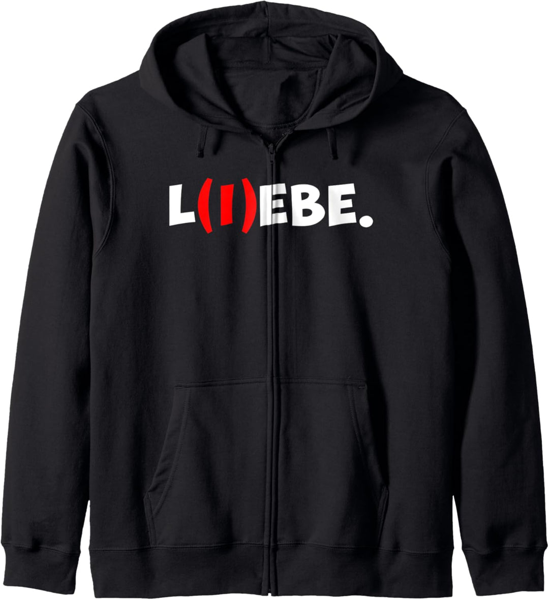 L(i)ebe Spruch Für Optimisten L i ebe Kapuzenjacke